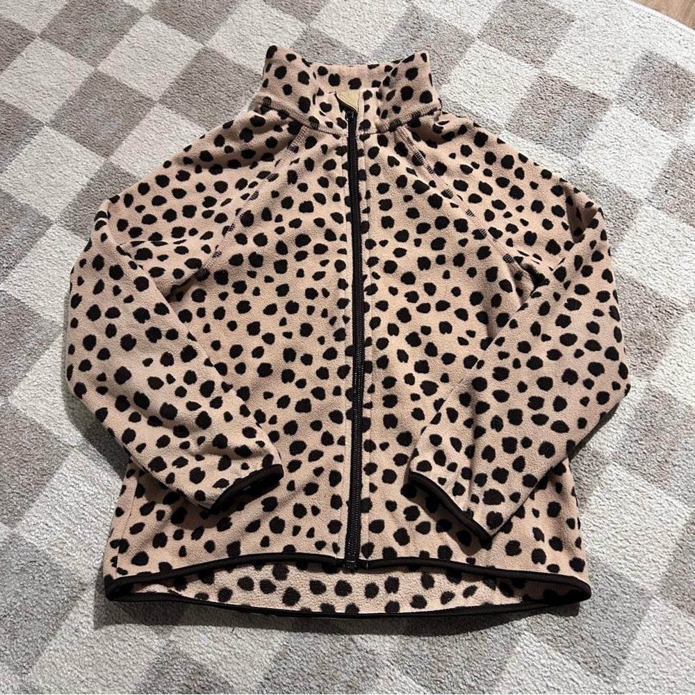 H&M spotted fleece zip up jacket size 6x/7